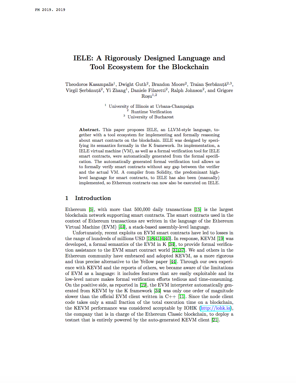 IELE: A Rigorously Designed Language and Tool Ecosystem for the Blockchain