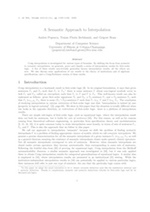 A Semantic Approach to Interpolation