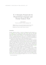 K - A Semantic Framework for Programming Languages and Formal Analysis Tools