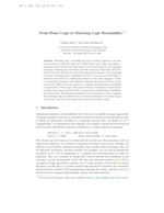 From Hoare Logic to Matching Logic Reachability