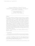 Language Definitions as Rewrite Theories